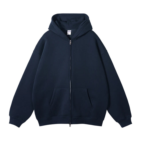 Men's Plush Oversized Heavyweight Full-Zip Hoodie